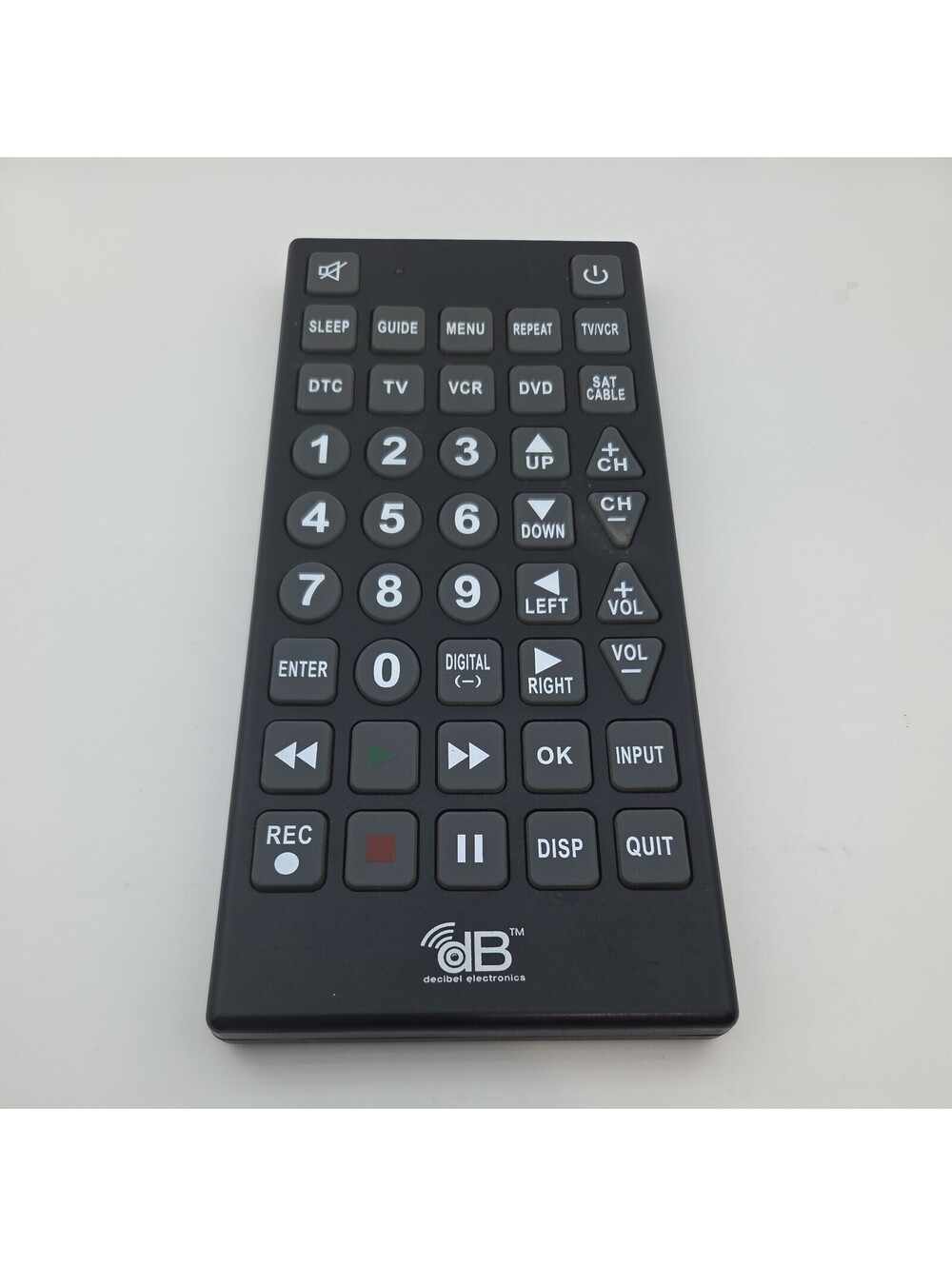 dB Decibel Electronics 8 in 1 Jumbo Universal Remote TV Control Tested Works.